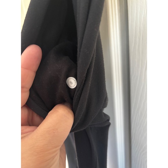 Lululemon Groove Wide Leg Pants Black High Rise Drawstring Size 8 - Picture 3 of 5
